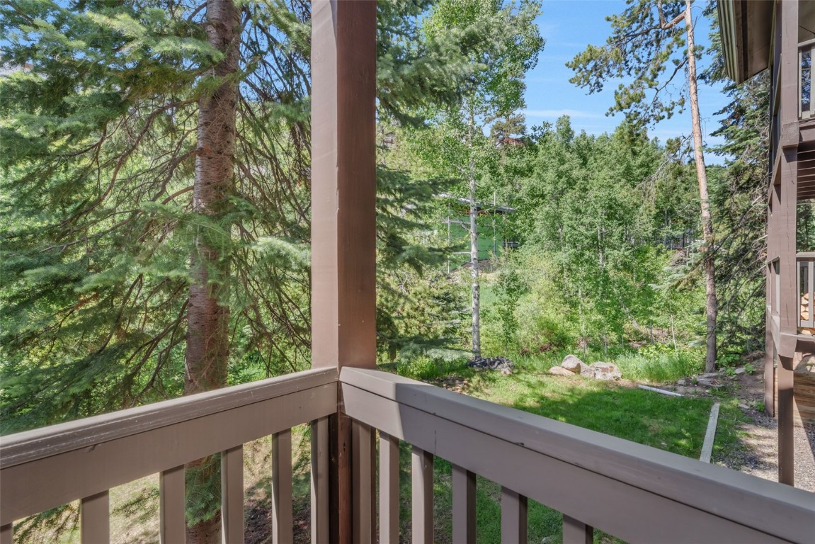 2617 Burgess Creek Road, Unit 102 Steamboat Springs, CO 80487 - Photo 6 of 38 a view of a garden from a balcony