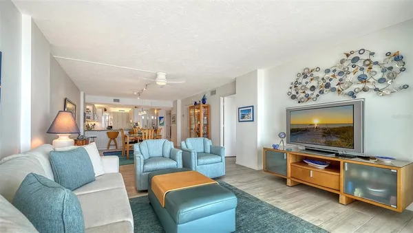 a view of a balcony with furniture