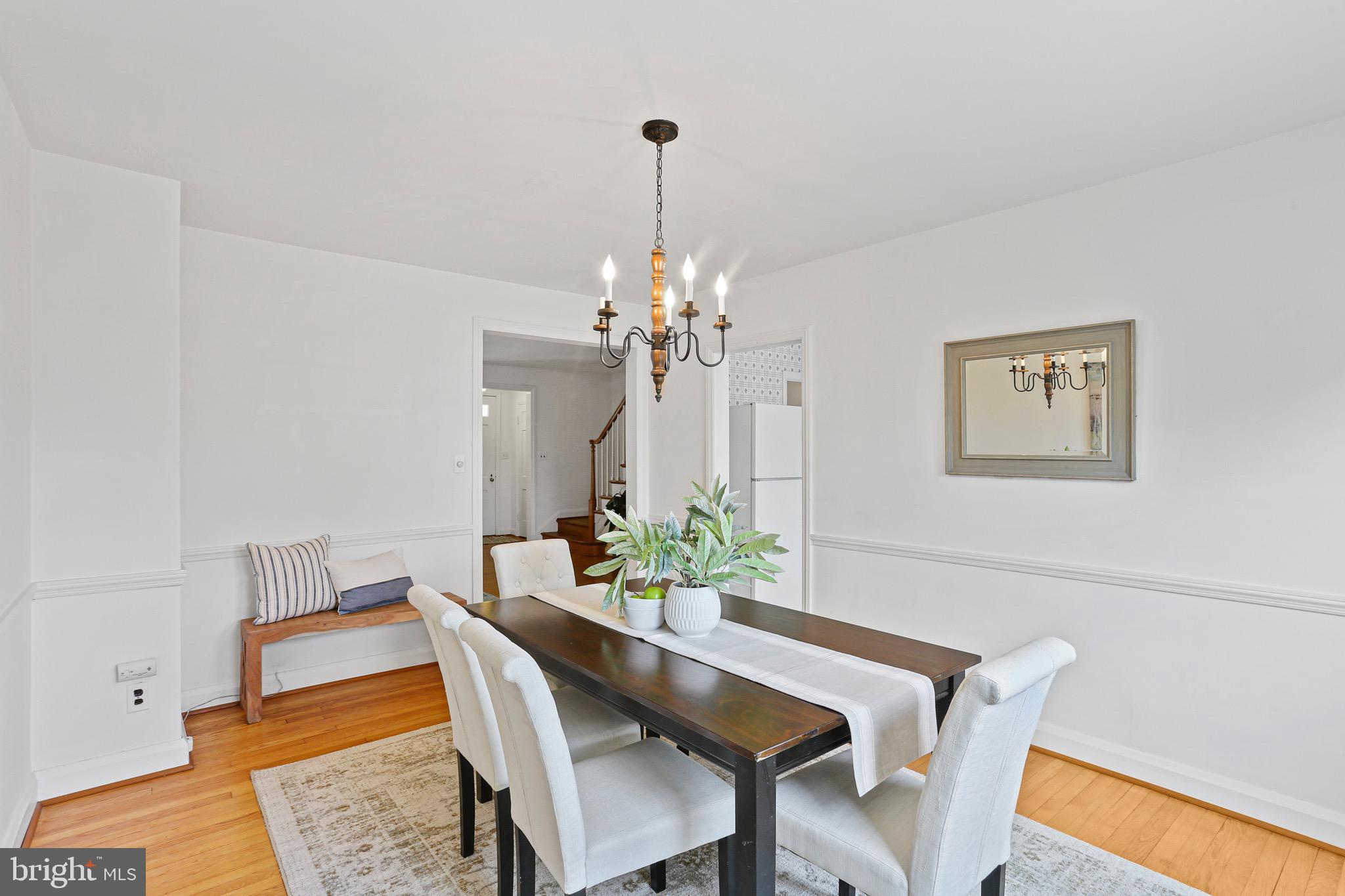 413 Whitfield Road Catonsville, MD 21228 - Photo 9 of 33 Exposed Hardwood floors + chair rail