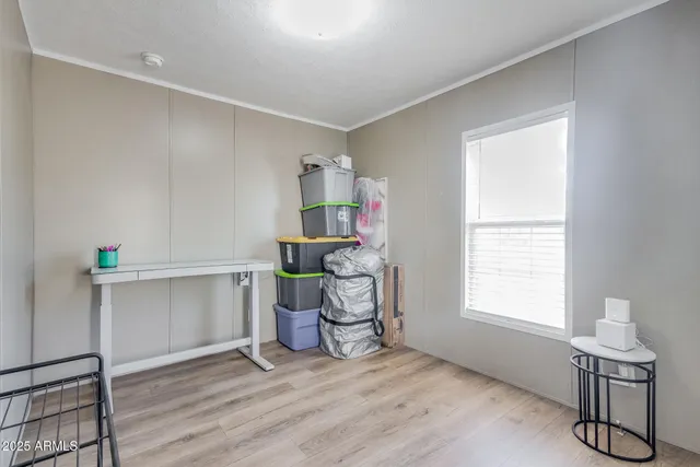 a room with furniture and a window