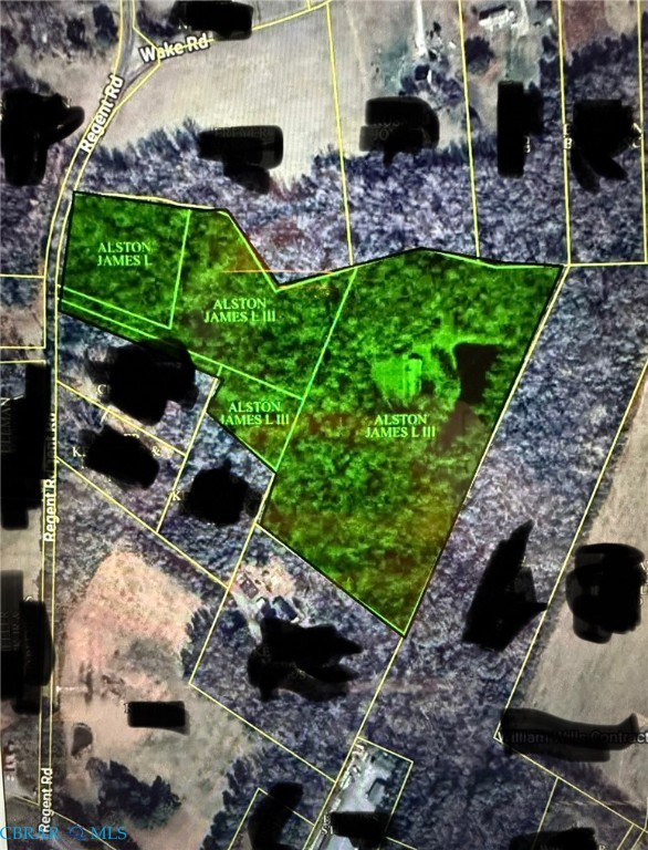 278 Regent Road Hartfield, VA 23071 - Photo 29 of 49 Aerial view of property's location with property boundaries highlighted