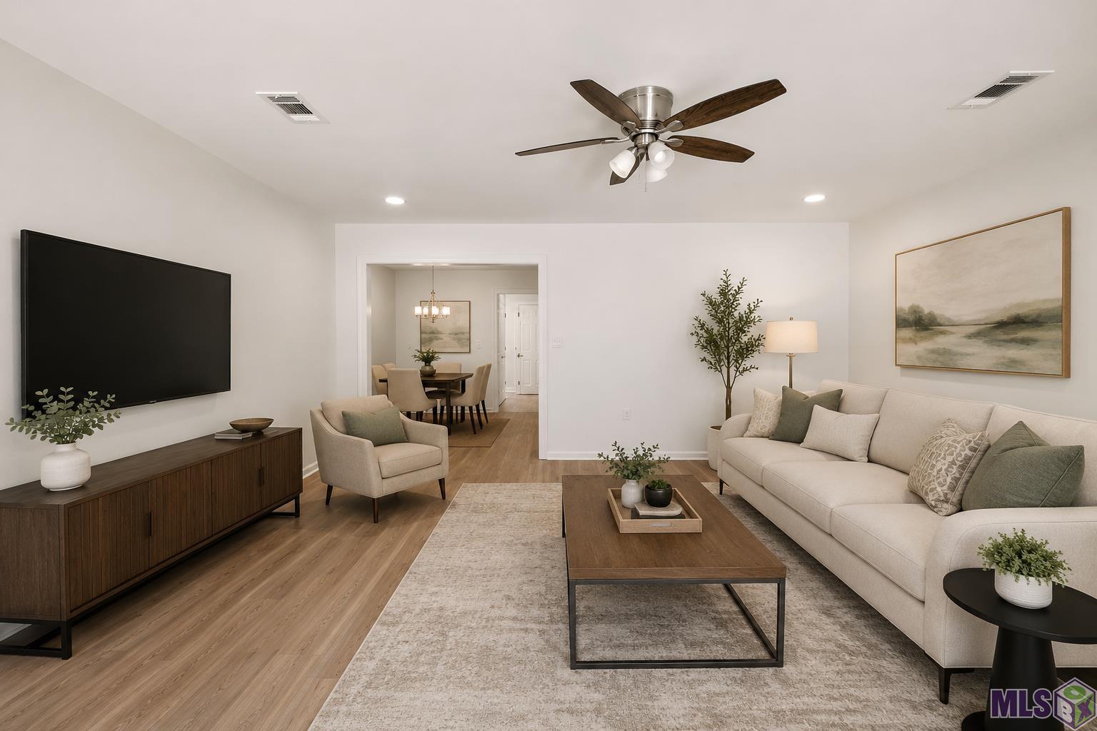 Virtually Staged Living Room