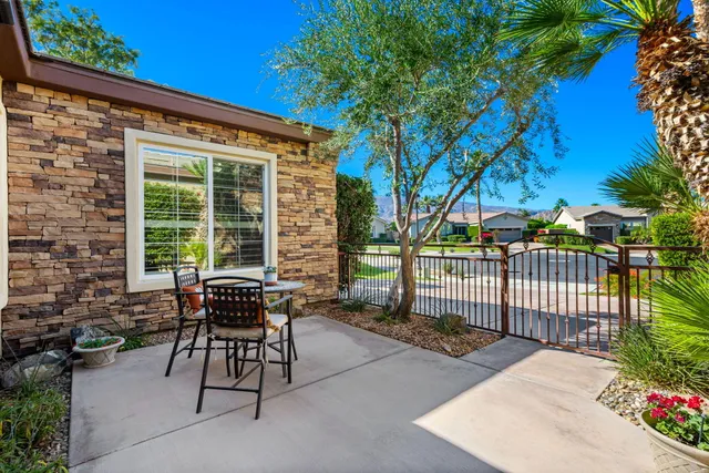 a view of an outdoor space with a house