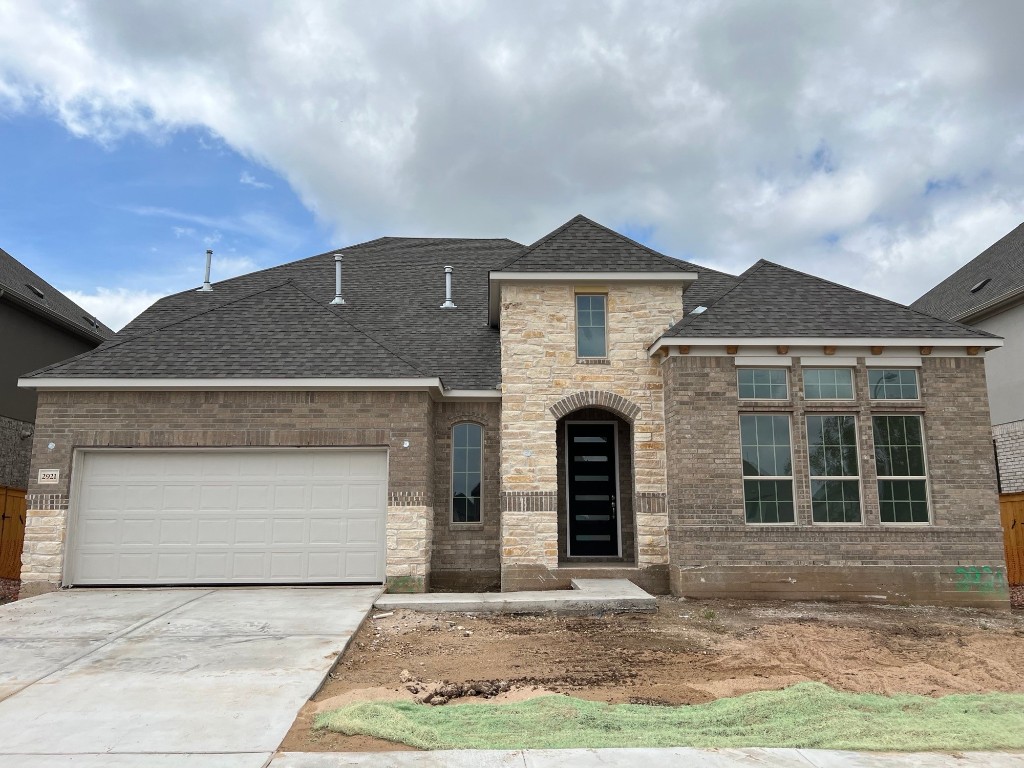 a front view of a house