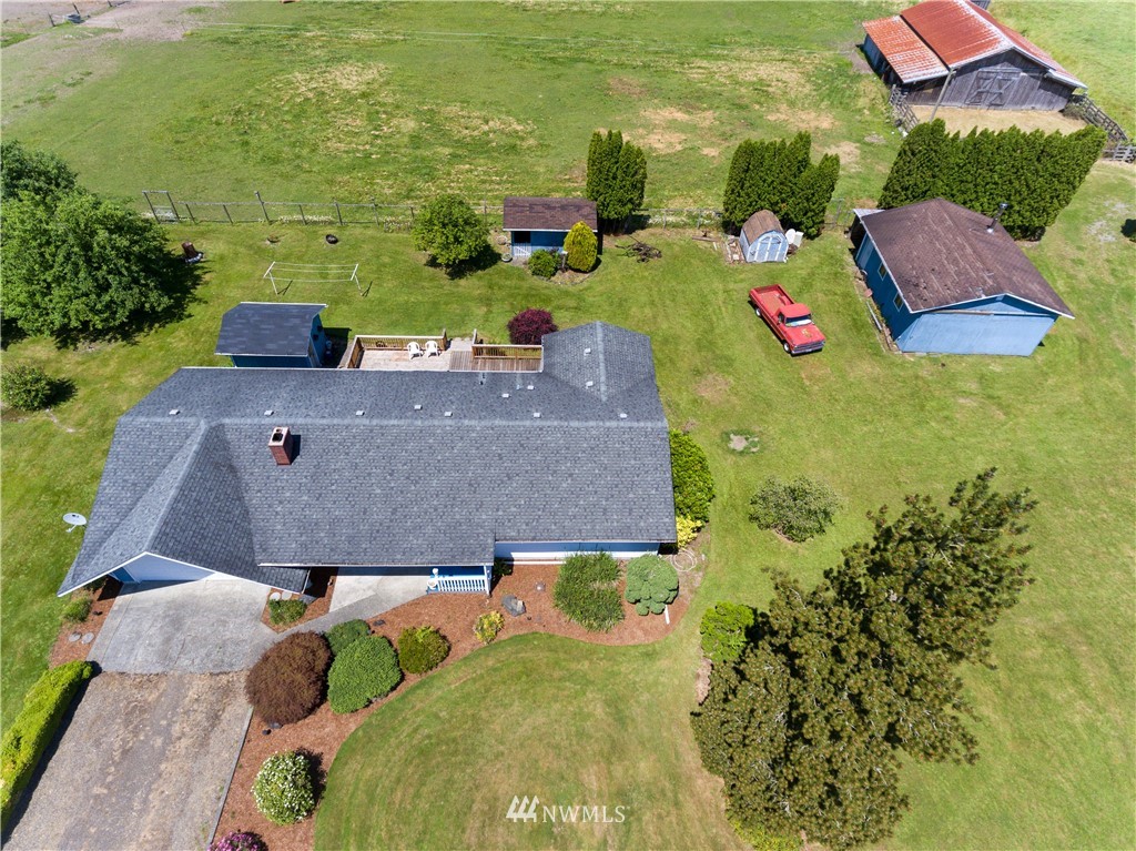 659 Spencer Road Toledo, WA 98591 - Photo 2 of 25 an aerial view of a house with a swimming pool yard and outdoor seating