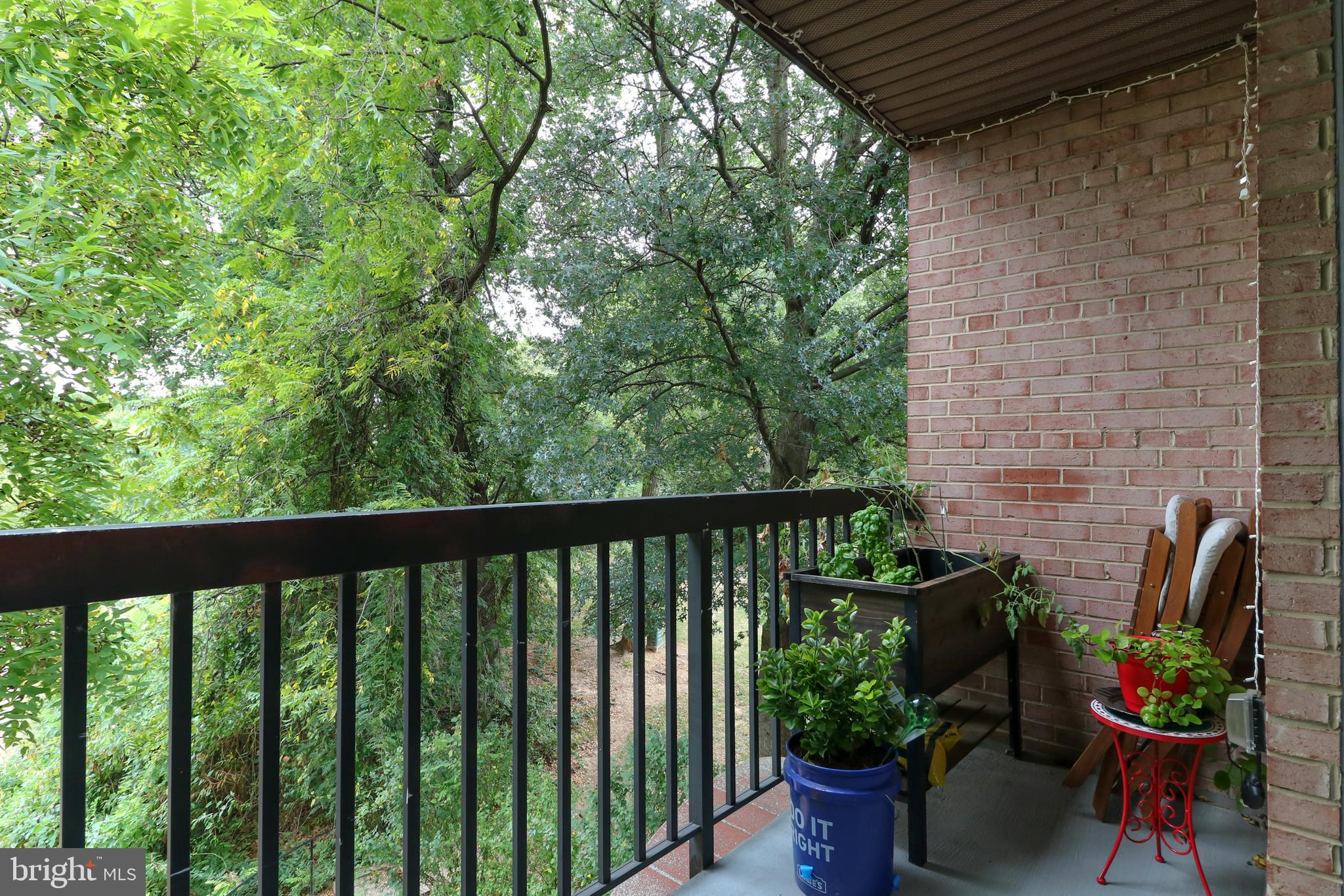 3210 South 28th Street, Unit 404 Alexandria, VA 22302 - Photo 11 of 25 a view of a balcony with chair and potted plants