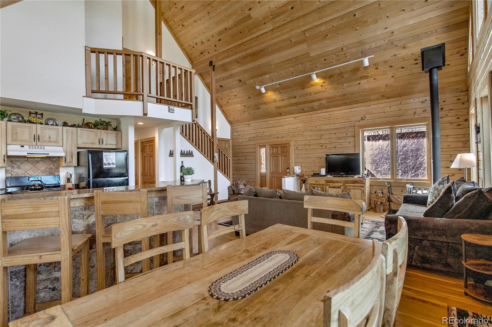 146 Protector Place Breckenridge, CO 80424 - Photo 4 of 18 a living room with furniture and a flat screen tv