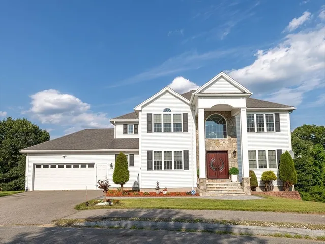 a front view of residential houses