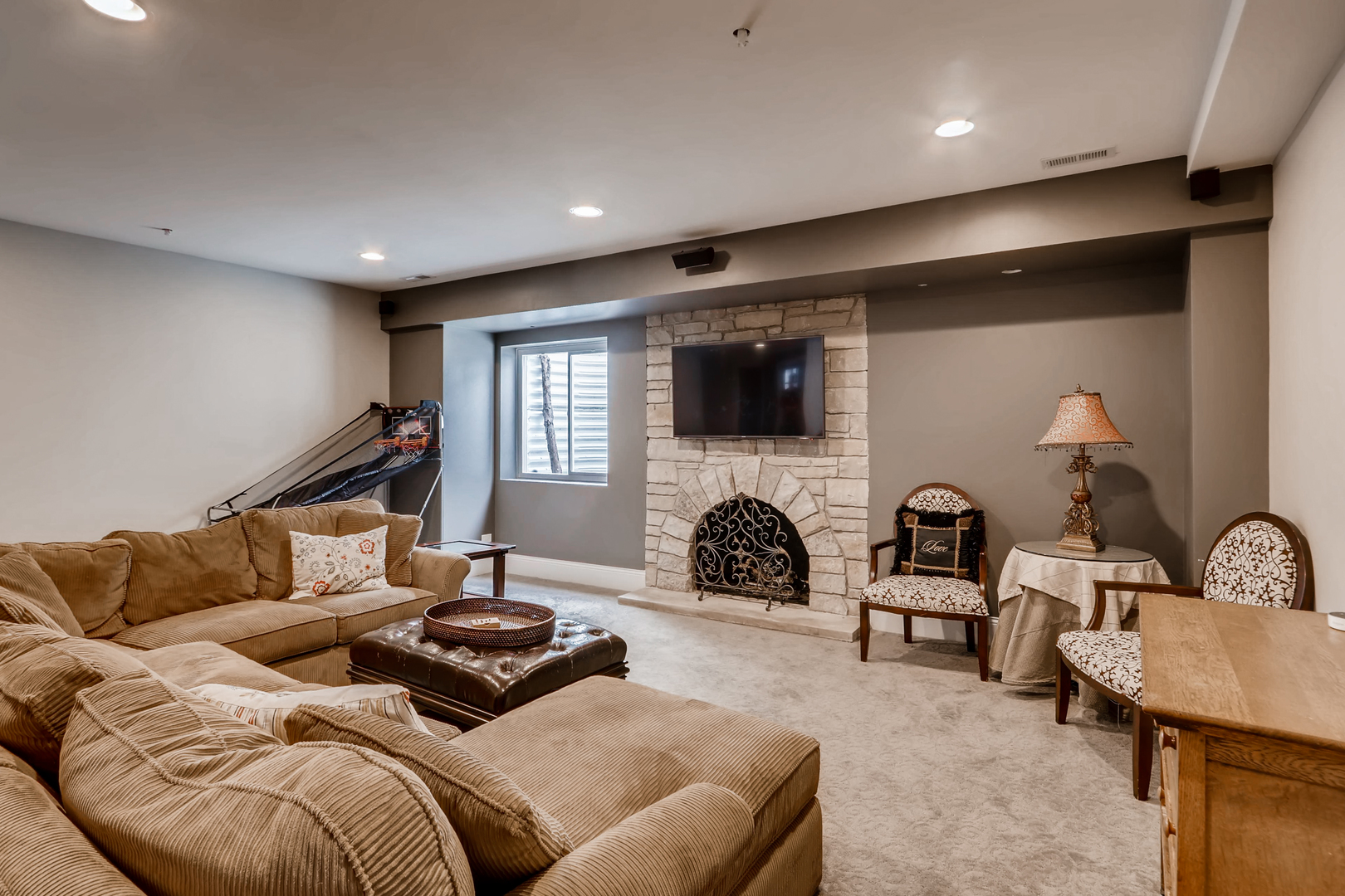 369 Downing Road Riverside, IL 60546 - Photo 31 of 46 a living room with furniture and a flat screen tv