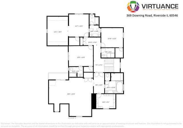 369 Downing Road Riverside, IL 60546 - Photo 45 of 46 a picture of a floor plan