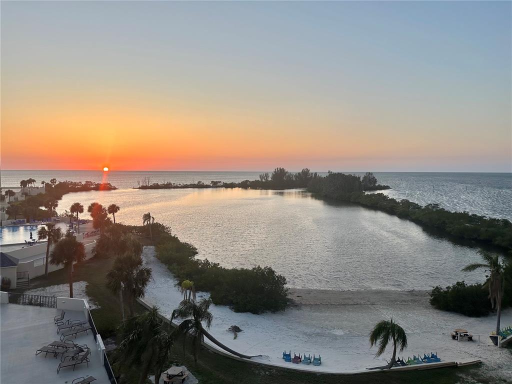 a view of a lake and outdoor space