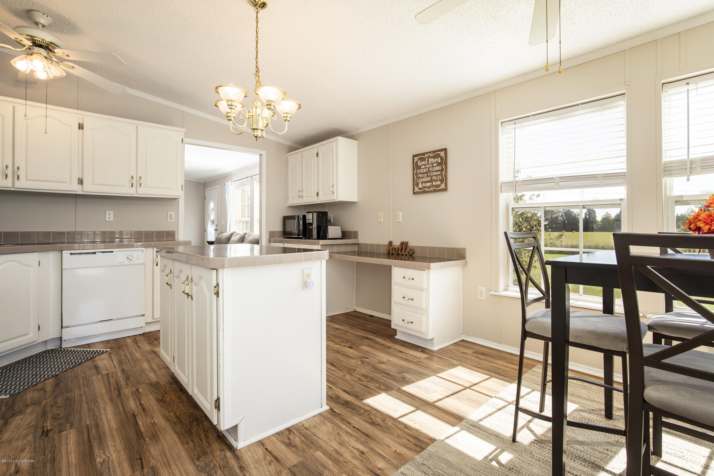 1203 Morrison Road Big Clifty, KY 42712 - Photo 8 of 33 Notice the island and Desk area! Flooring installed 2019