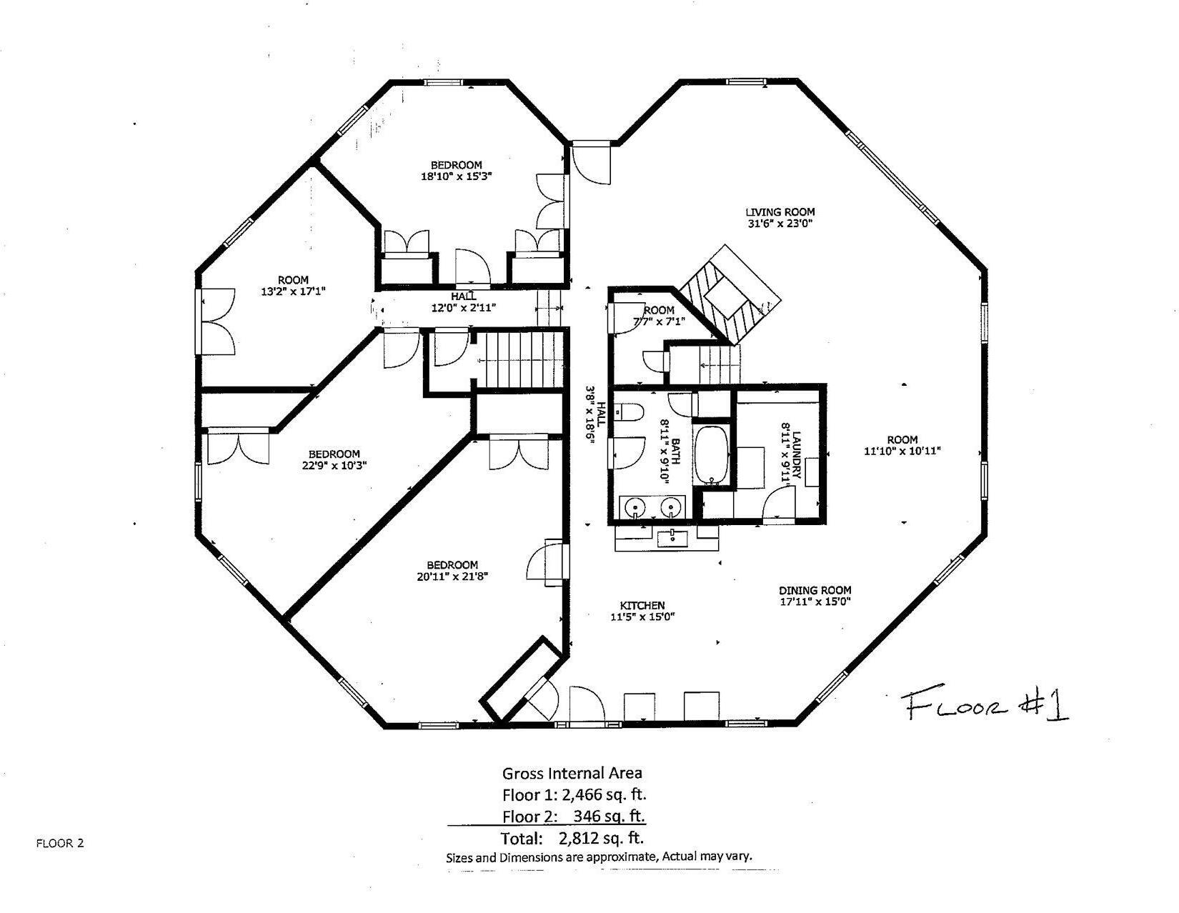 48 Gurney Hill Road Hope, ME 04847 - Photo 37 of 39 First Floor Plan