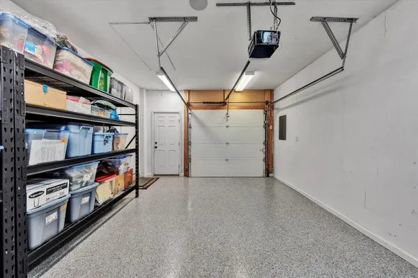 a view of a garage