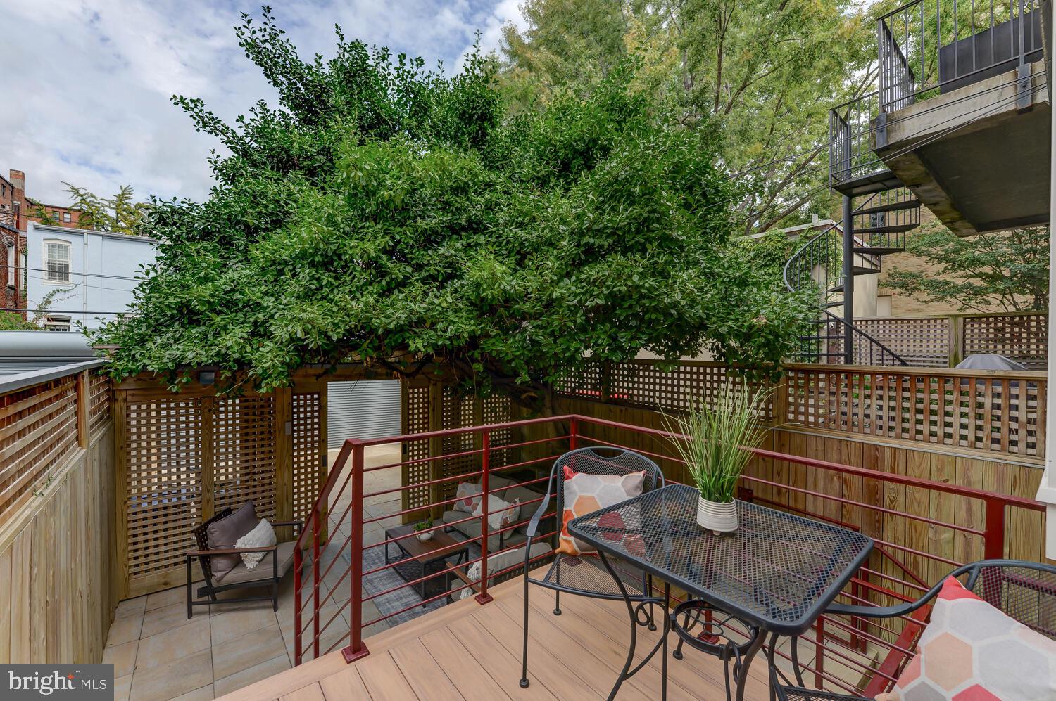 1607 S Street Northwest Washington, DC 20009 - Photo 22 of 75 Upper deck for the morning coffee