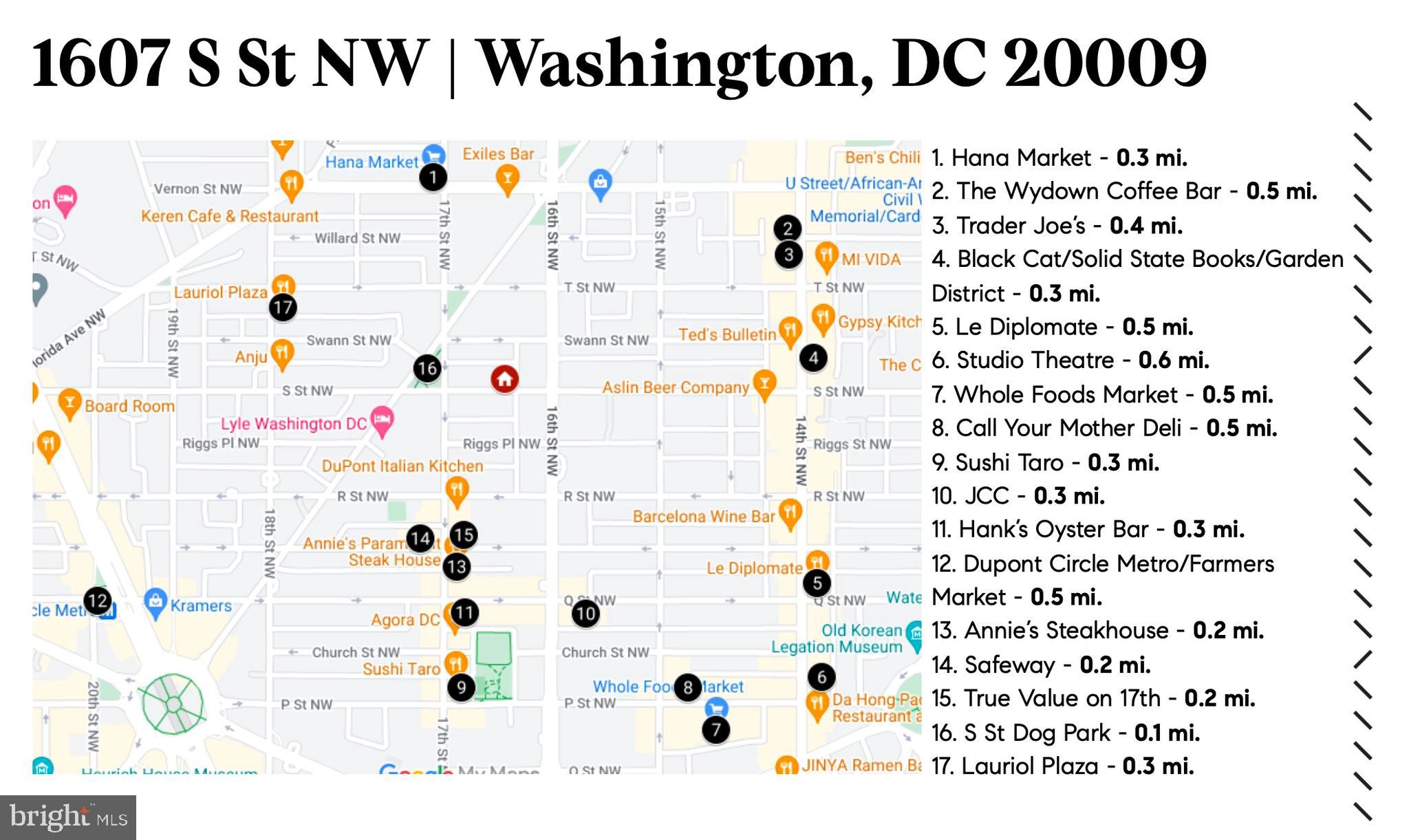 1607 S Street Northwest Washington, DC 20009 - Photo 68 of 75 So much to do!