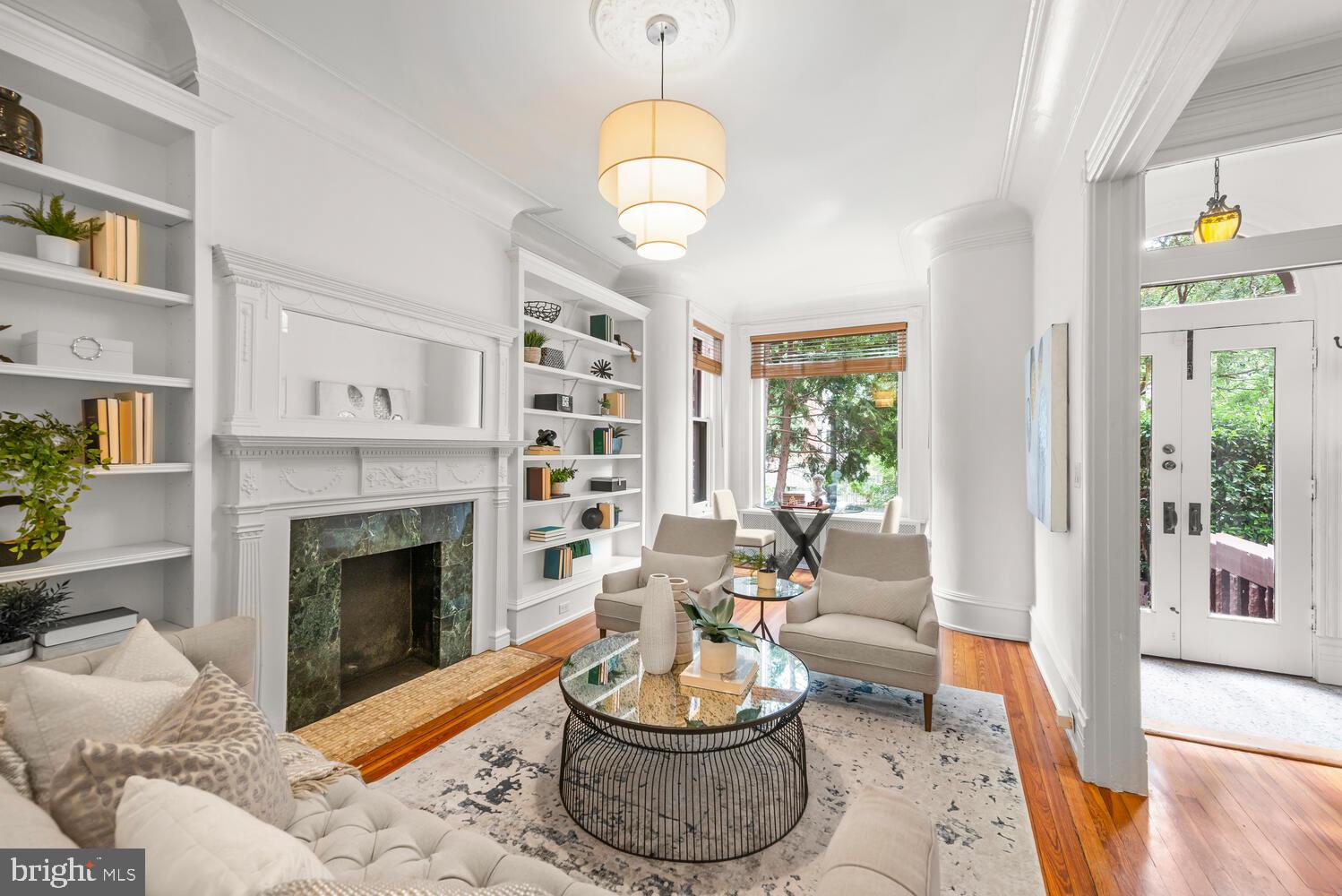 1607 S Street Northwest Washington, DC 20009 - Photo 9 of 75 Floor to ceiling bookcases