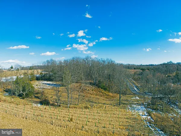 a view of a lake with a yard