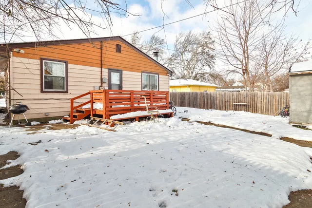 a backyard of a house