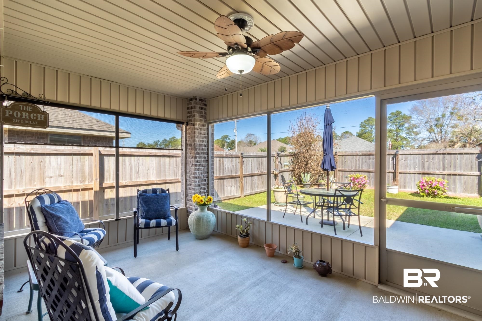 22641 Respite Lane Foley, AL 36535 - Photo 24 of 33 Sunroom / solarium with a ceiling fan