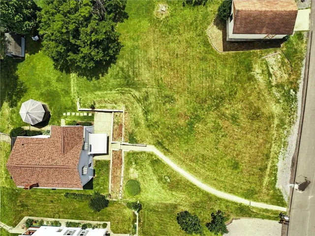 a bird view of a garden