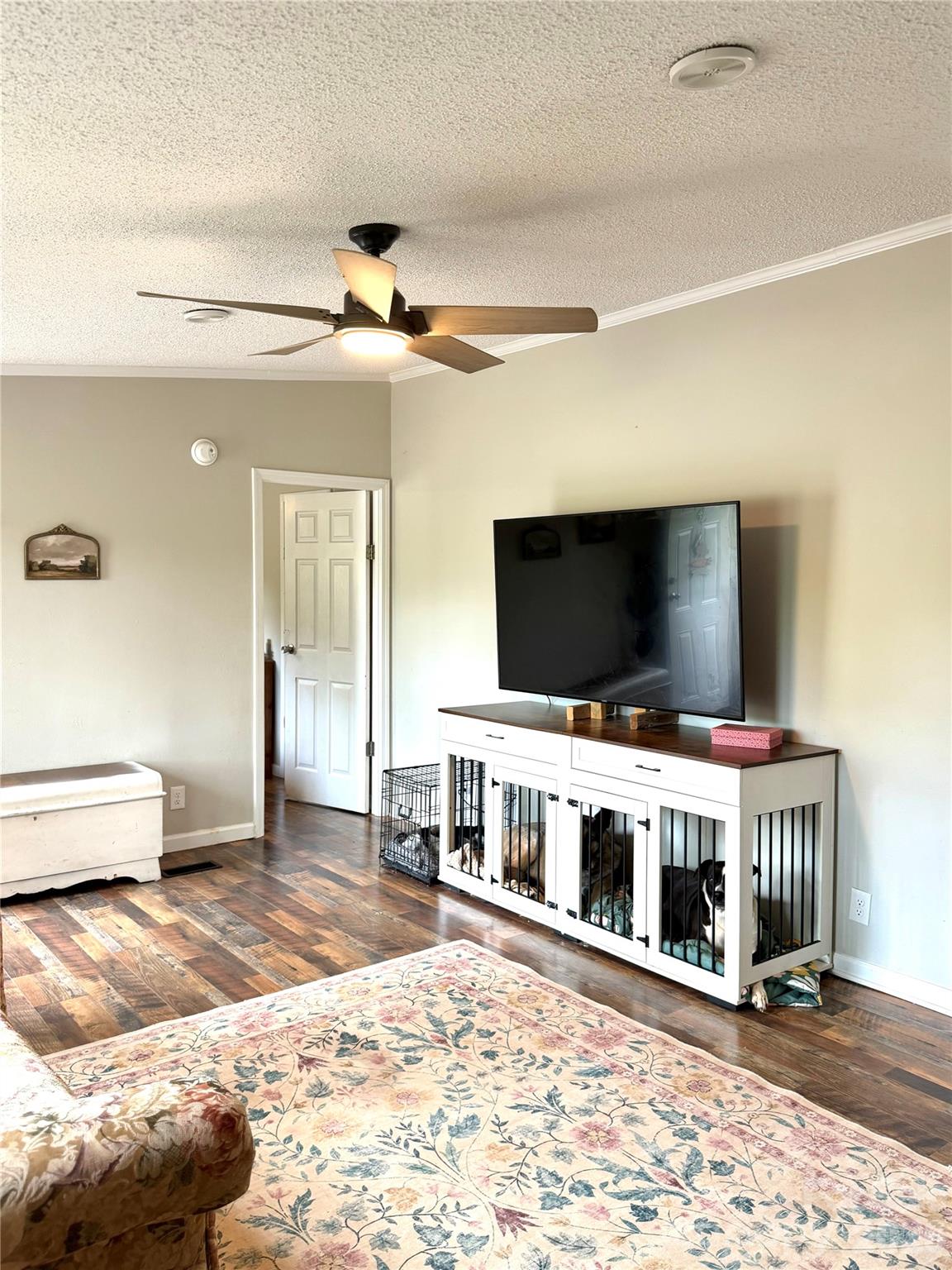 929 Brookhaven Road Statesville, NC 28625 - Photo 6 of 36 a living room with a flat screen tv and a fireplace