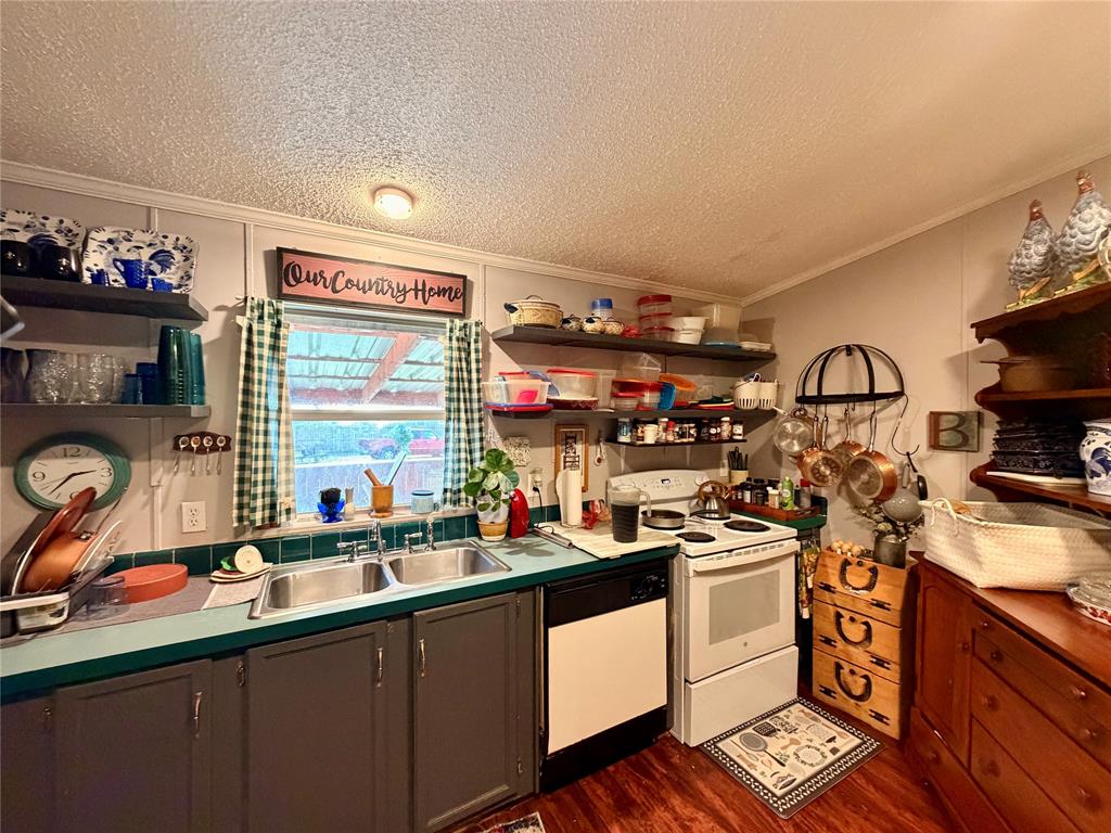 205 Hamilton Street Bynum, TX 76631 - Photo 10 of 29 a kitchen with a sink appliances and cabinets