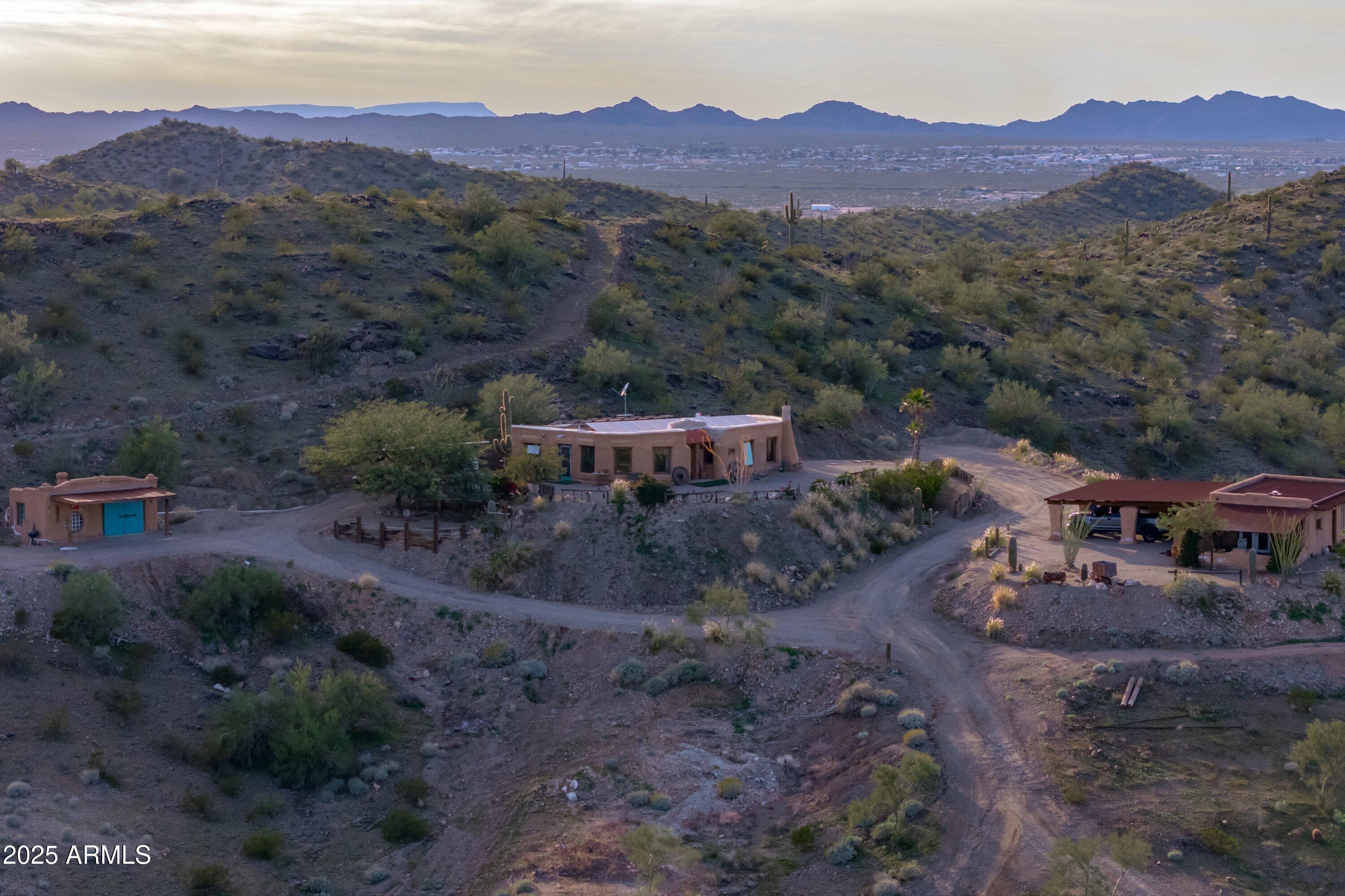 69182 North Centennial Park Road Salome, AZ 85348 - Photo 86 of 91 a view of a town with mountains in the background