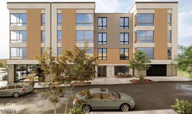 a car parked in front of a building