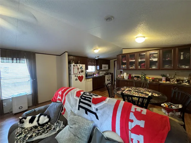 a living room with furniture a couch and a window