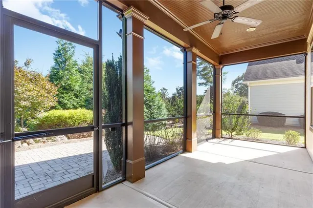 a house view with a garden space