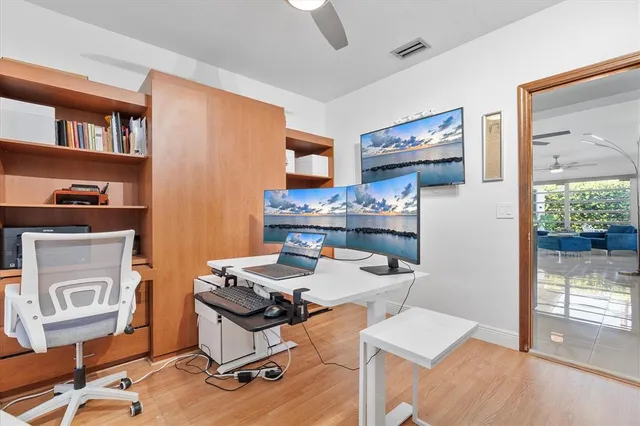 a room with furniture and a window