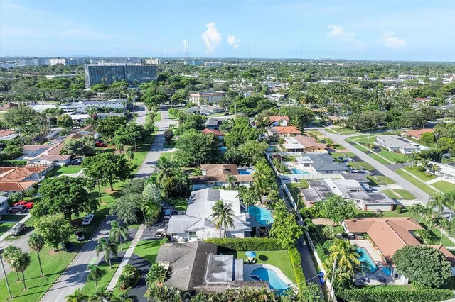 an aerial view of multiple house
