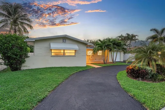a house with a swimming pool