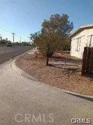 a view of a yard with large trees
