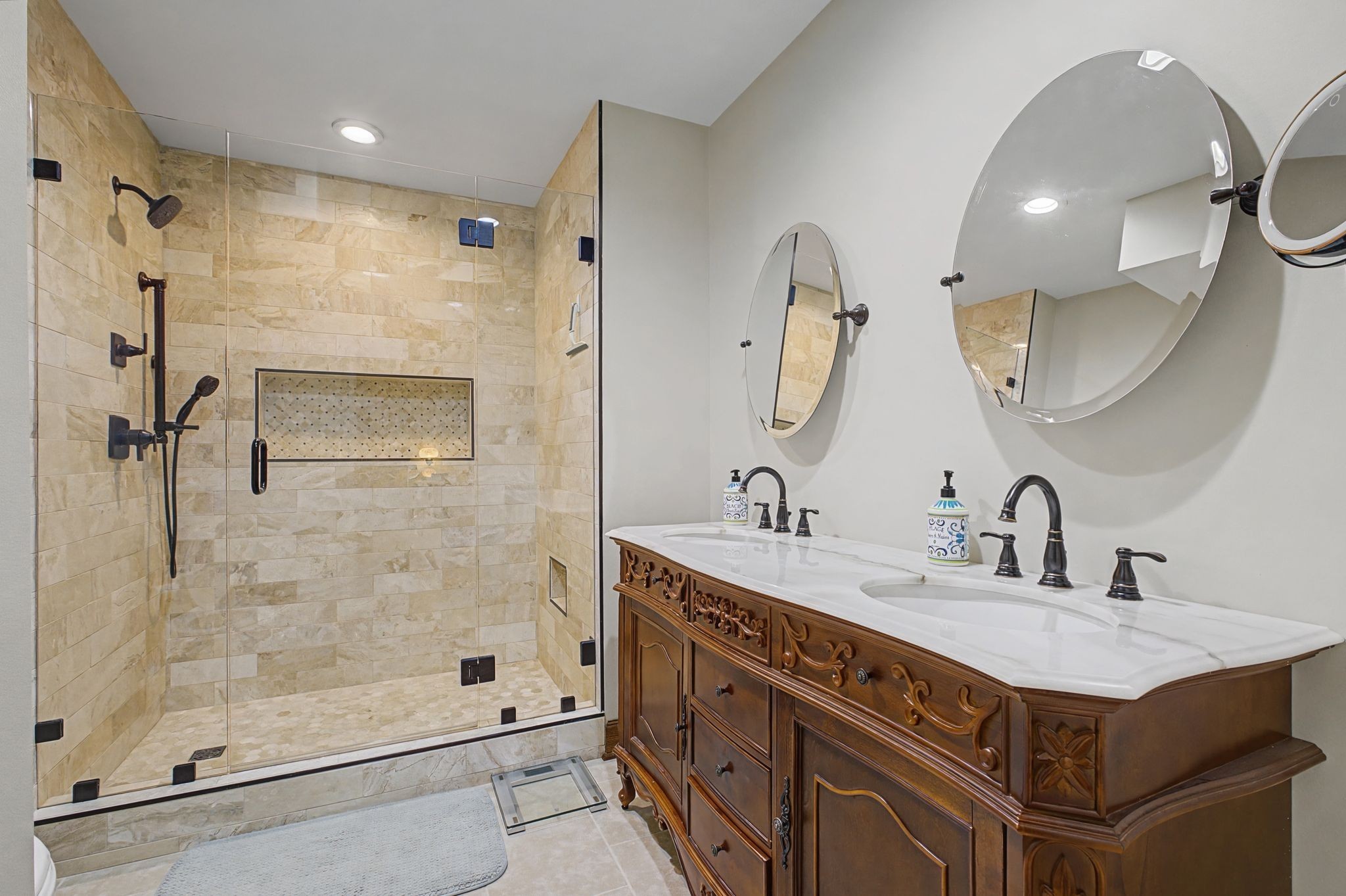 1231 Abiff Road Bon Aqua, TN 37025 - Photo 23 of 60 a bathroom with a sink double vanity and shower