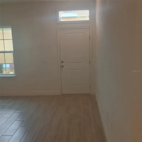 an empty room with a window