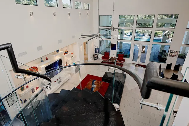 a view of gym equipment and children play room