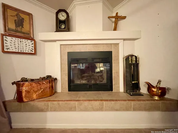 a backyard of a house with lots of green space and garden