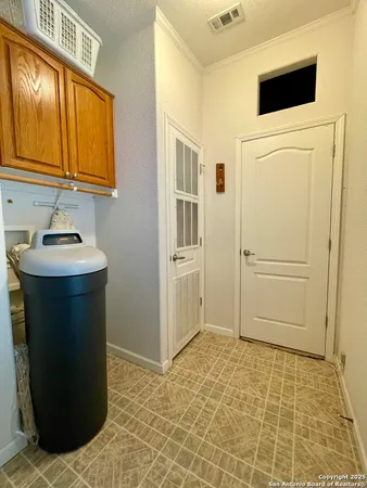 a view of trees from a window