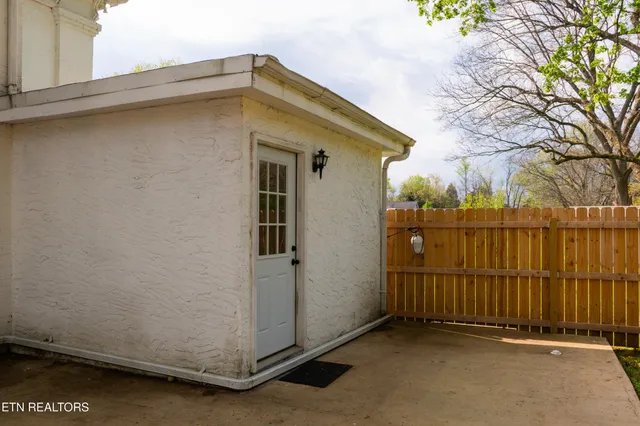 a balcony view with an outdoor space