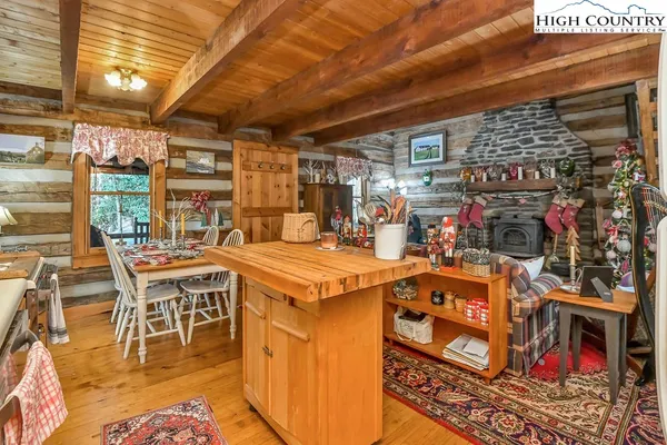 a view of a chairs and table in a patio