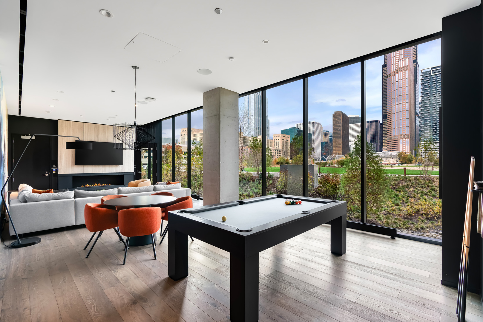 234 West Polk Street, Unit 3411 Chicago, IL 60607 - Photo 13 of 37 a living room with furniture and a flat screen tv