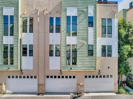 a front view of a building with a street