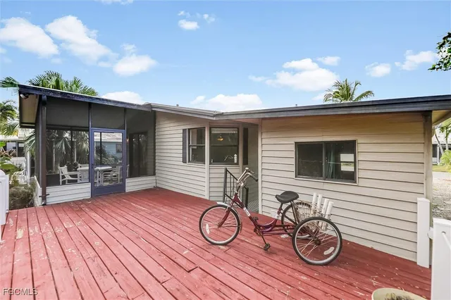 a view of a terrace with furniture