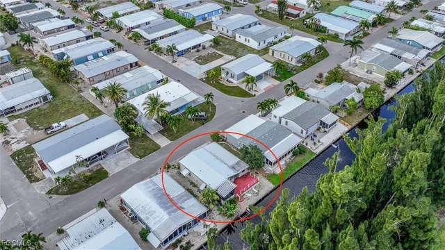 a view of a city with a lake