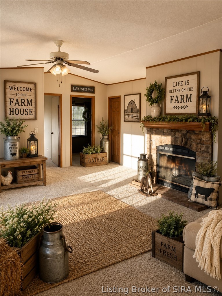 9078 South Becks Mill Road Fredericksburg, IN 47120 - Photo 5 of 27 Living Room could be decorated like this