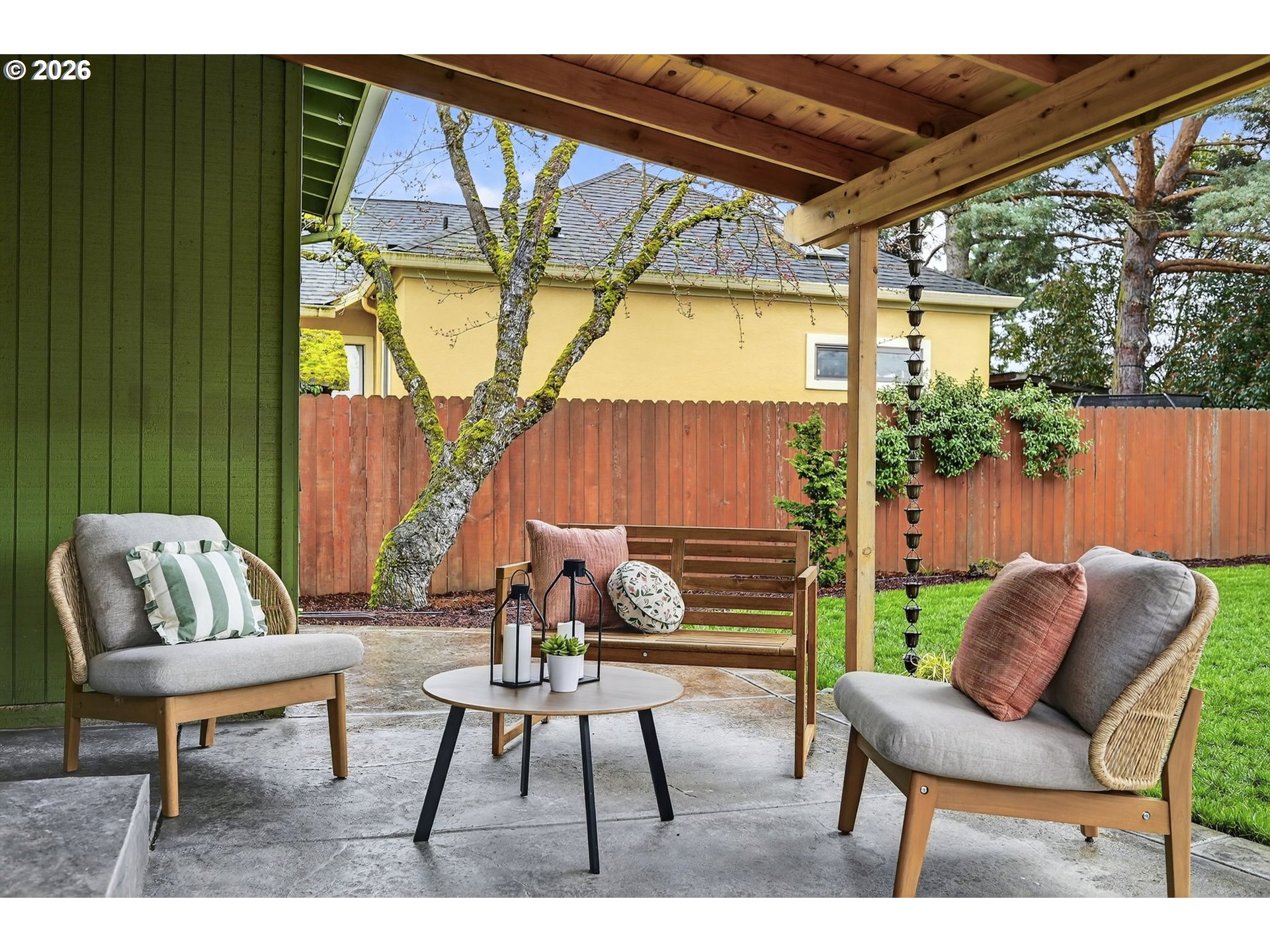 6128 Southeast Reedway Street Portland, OR 97206 - Photo 30 of 40 a view of two chairs in the patio