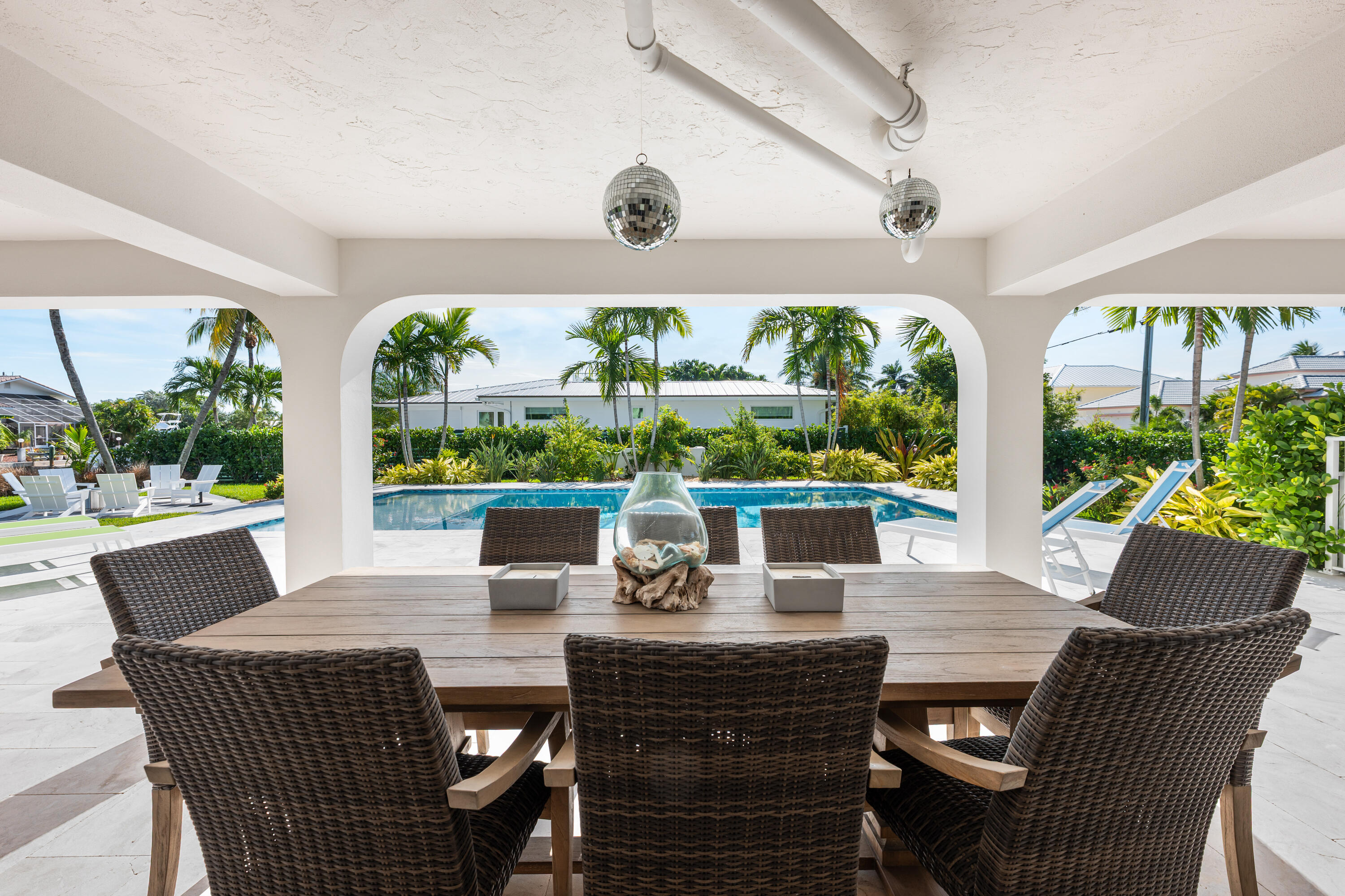 360 12th Street Key Colony Beach, FL 33051 - Photo 47 of 60 a view of a dining room with furniture window and outside view