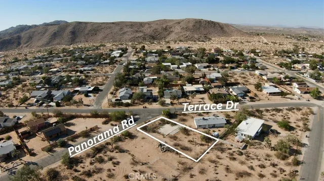an aerial view of multiple house